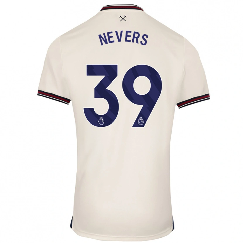 Danxen Män Thierry Nevers #39 Benvit Bortatröja Matchtröjor 2025/26 Tröjor T-Tröja