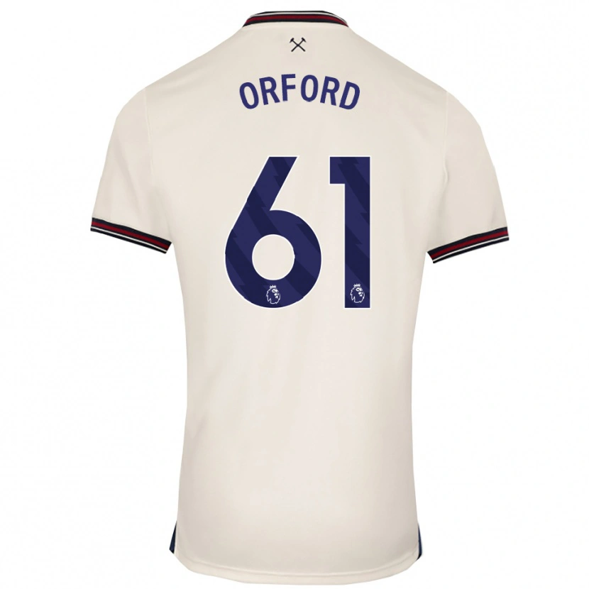 Danxen Män Lewis Orford #61 Benvit Bortatröja Matchtröjor 2025/26 Tröjor T-Tröja