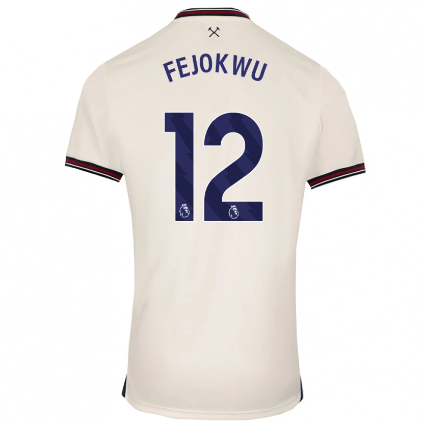 Danxen Män Emmanuel Fejokwu #12 Benvit Bortatröja Matchtröjor 2025/26 Tröjor T-Tröja
