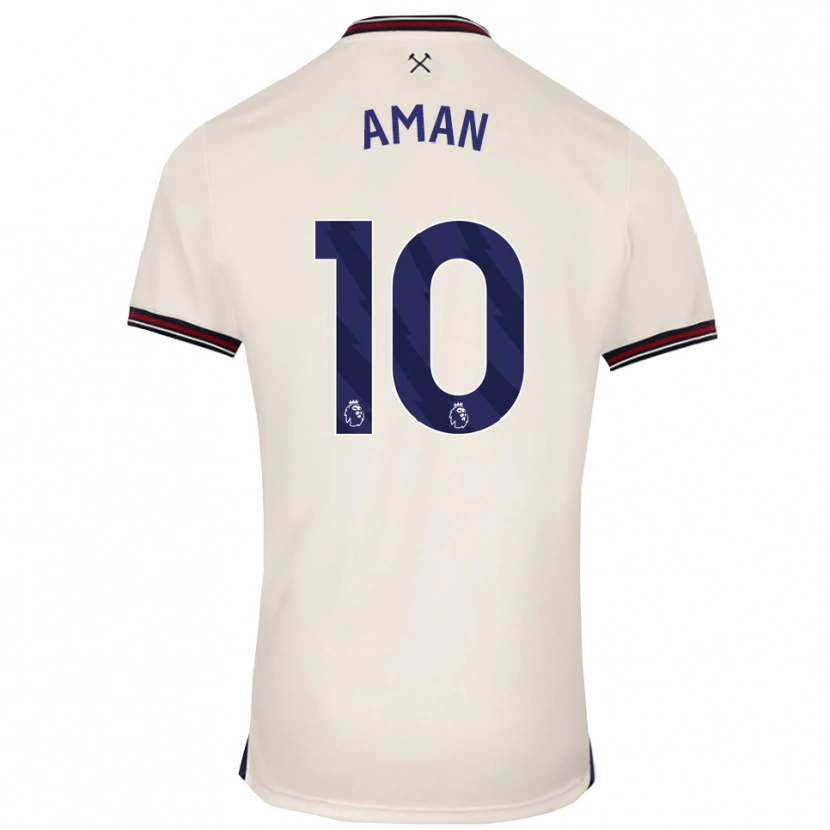 Danxen Män Abdulkareem Aman #10 Benvit Bortatröja Matchtröjor 2025/26 Tröjor T-Tröja