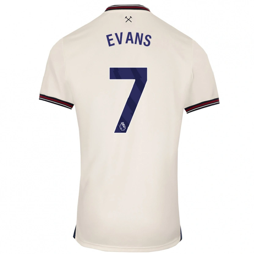 Danxen Män Lisa Evans #7 Benvit Bortatröja Matchtröjor 2025/26 Tröjor T-Tröja