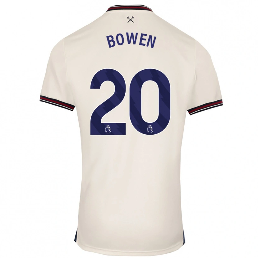 Danxen Män Jarrod Bowen #20 Benvit Bortatröja Matchtröjor 2025/26 Tröjor T-Tröja