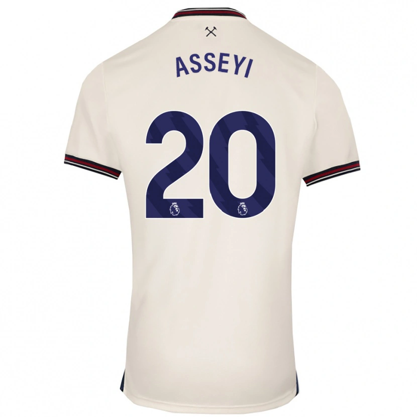 Danxen Män Viviane Asseyi #20 Benvit Bortatröja Matchtröjor 2025/26 Tröjor T-Tröja
