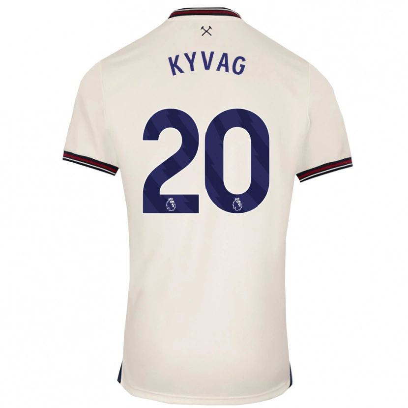 Danxen Män Thea Kyvag #20 Benvit Bortatröja Matchtröjor 2025/26 Tröjor T-Tröja