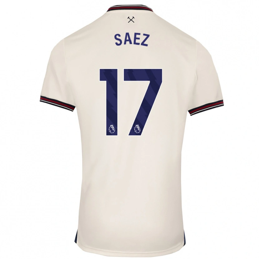 Danxen Män Camila Sáez #17 Benvit Bortatröja Matchtröjor 2025/26 Tröjor T-Tröja