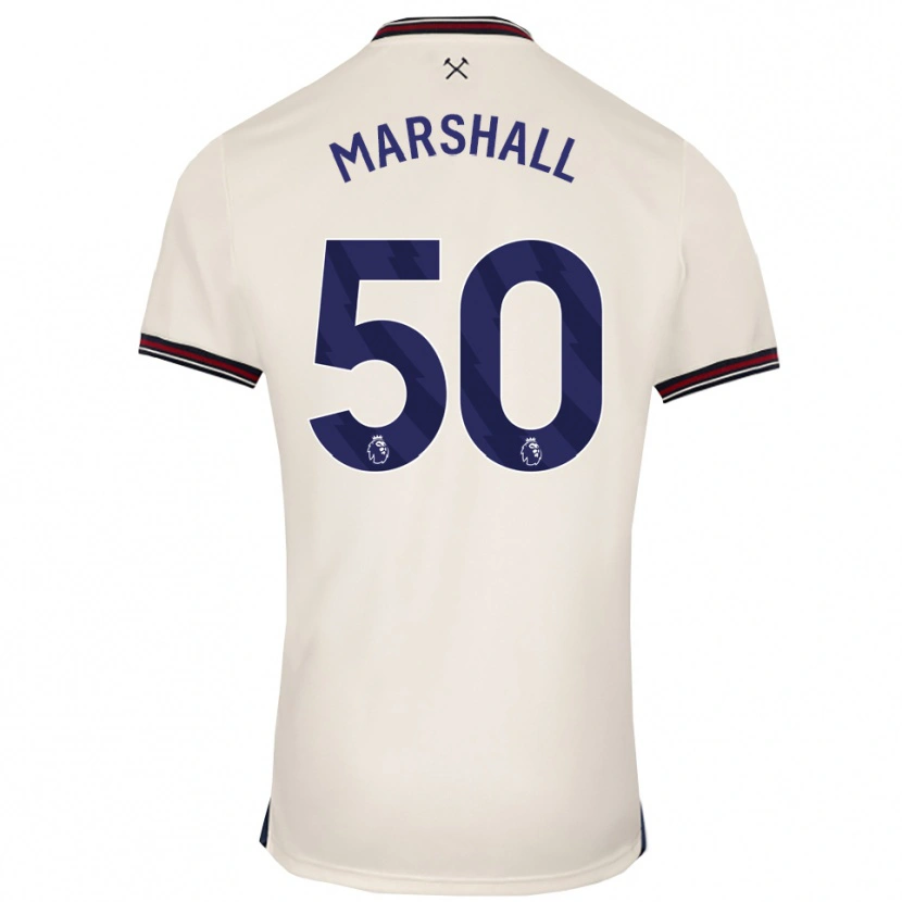 Danxen Män Callum Marshall #50 Benvit Bortatröja Matchtröjor 2025/26 Tröjor T-Tröja