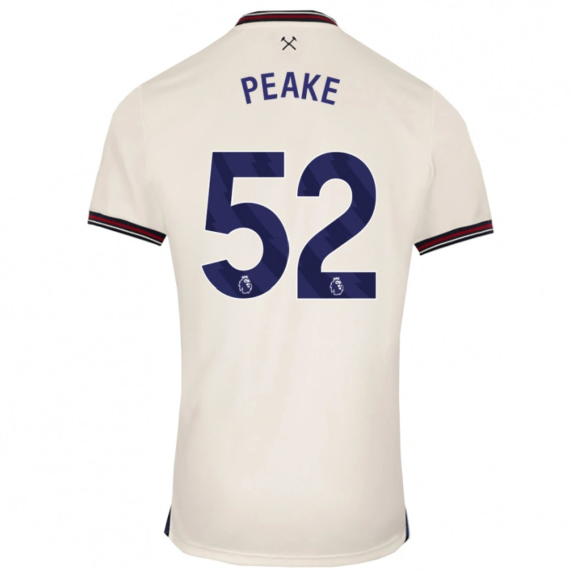 Danxen Män Lennon Peake #52 Benvit Bortatröja Matchtröjor 2025/26 Tröjor T-Tröja