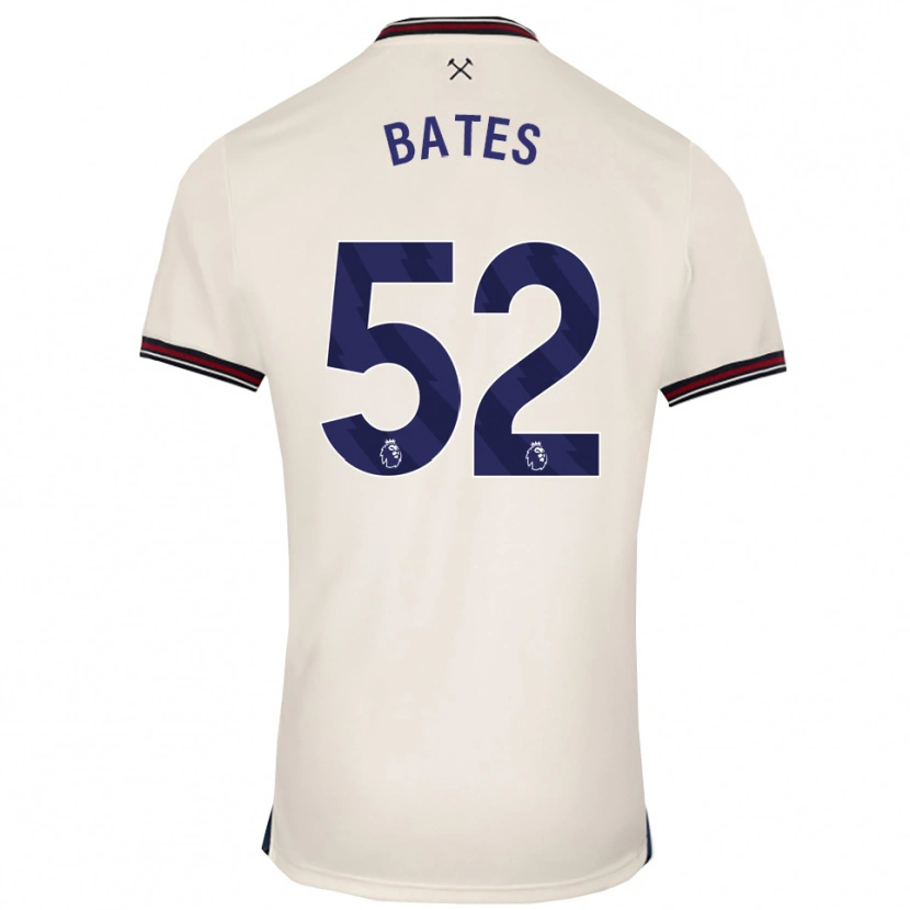 Danxen Män Billy Bates #52 Benvit Bortatröja Matchtröjor 2025/26 Tröjor T-Tröja