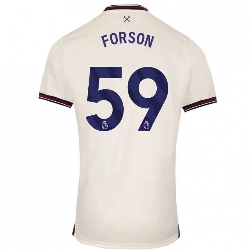 Danxen Män Keenan Forson #59 Benvit Bortatröja Matchtröjor 2025/26 Tröjor T-Tröja