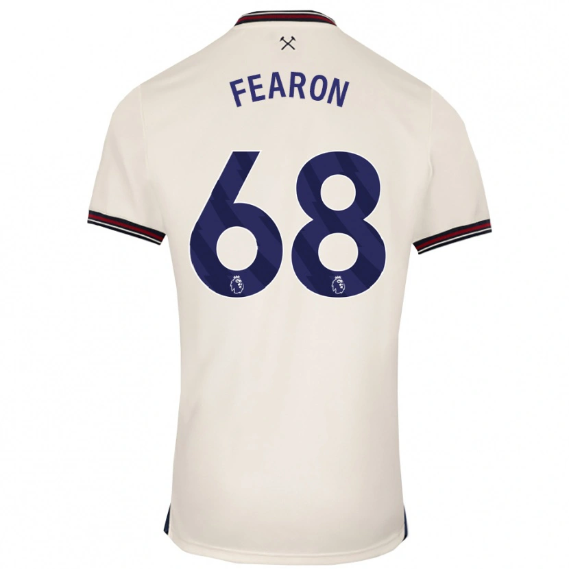 Danxen Män Preston Fearon #68 Benvit Bortatröja Matchtröjor 2025/26 Tröjor T-Tröja