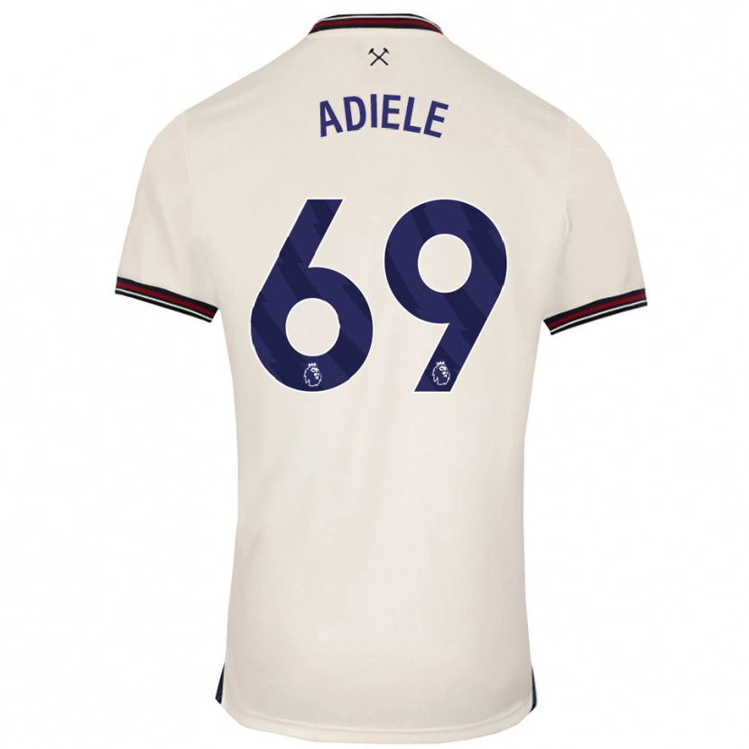 Danxen Män Emeka Adiele #69 Benvit Bortatröja Matchtröjor 2025/26 Tröjor T-Tröja