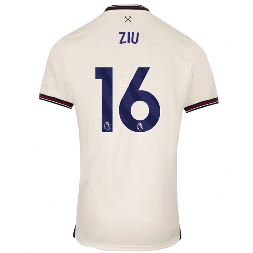 Danxen Män Jessica Ziu #16 Benvit Bortatröja Matchtröjor 2025/26 Tröjor T-Tröja