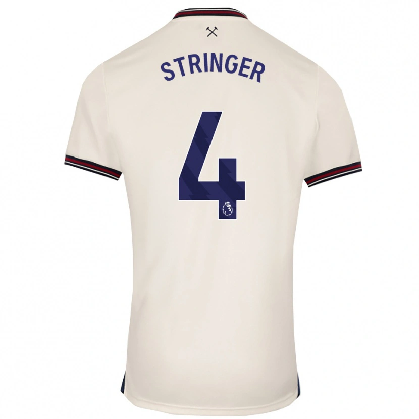 Danxen Män Abbey Leigh Stringer #4 Benvit Bortatröja Matchtröjor 2025/26 Tröjor T-Tröja