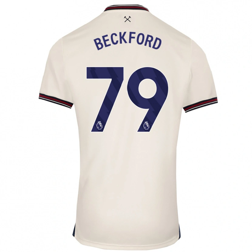 Danxen Män Lewis Beckford #79 Benvit Bortatröja Matchtröjor 2025/26 Tröjor T-Tröja