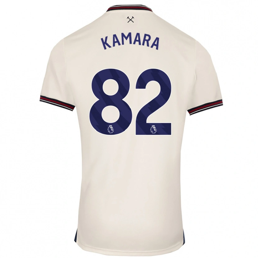Danxen Män Aaron Kamara #82 Benvit Bortatröja Matchtröjor 2025/26 Tröjor T-Tröja