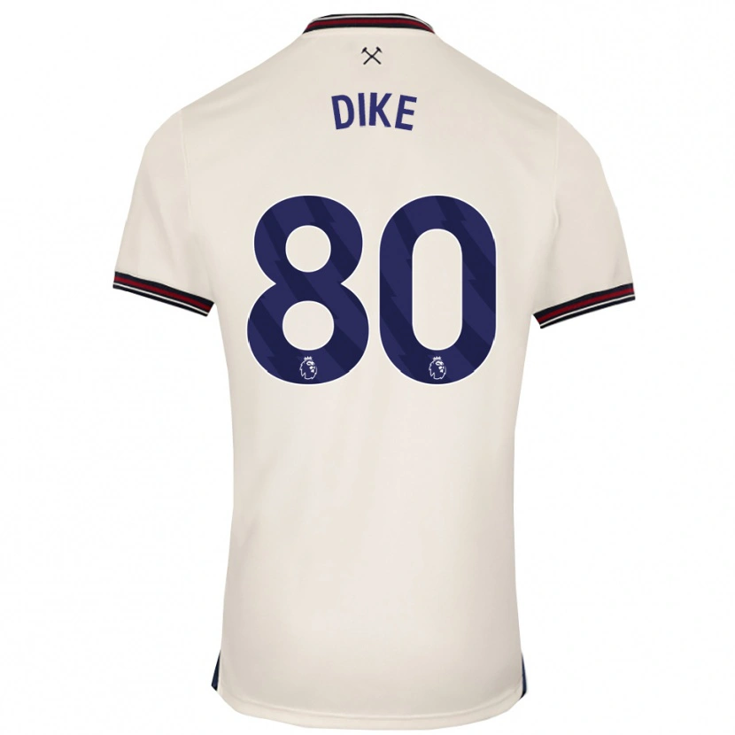 Danxen Män Andre Dike #80 Benvit Bortatröja Matchtröjor 2025/26 Tröjor T-Tröja
