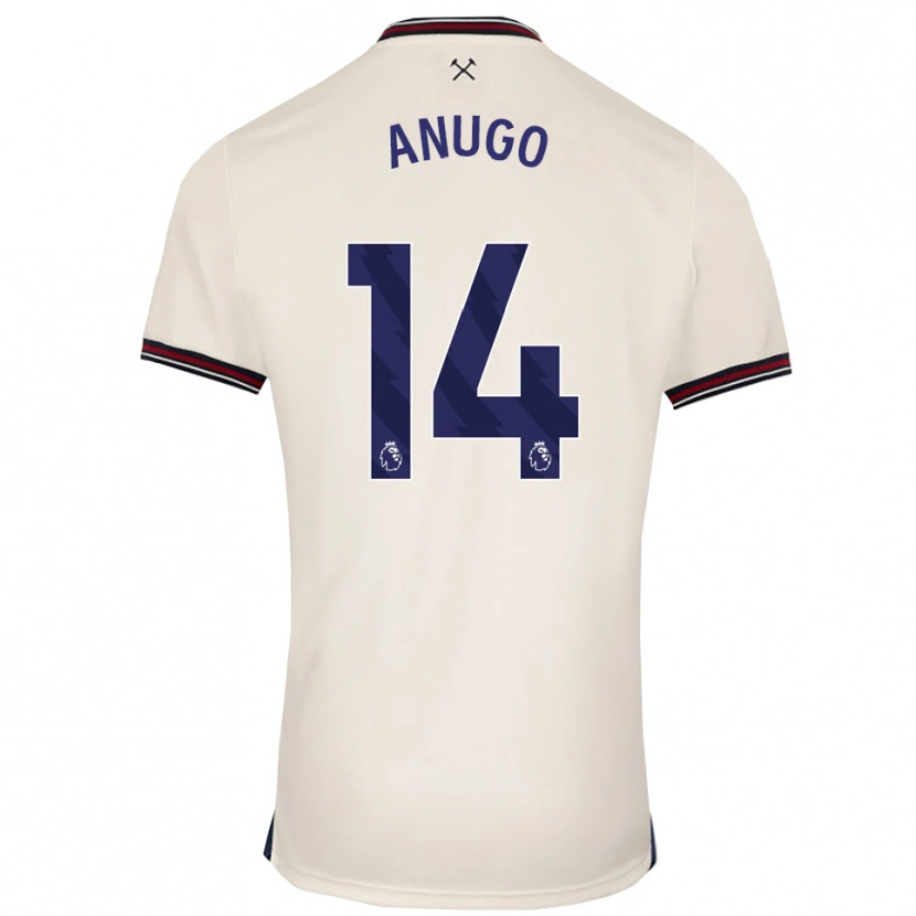Danxen Män David Anugo #14 Benvit Bortatröja Matchtröjor 2025/26 Tröjor T-Tröja