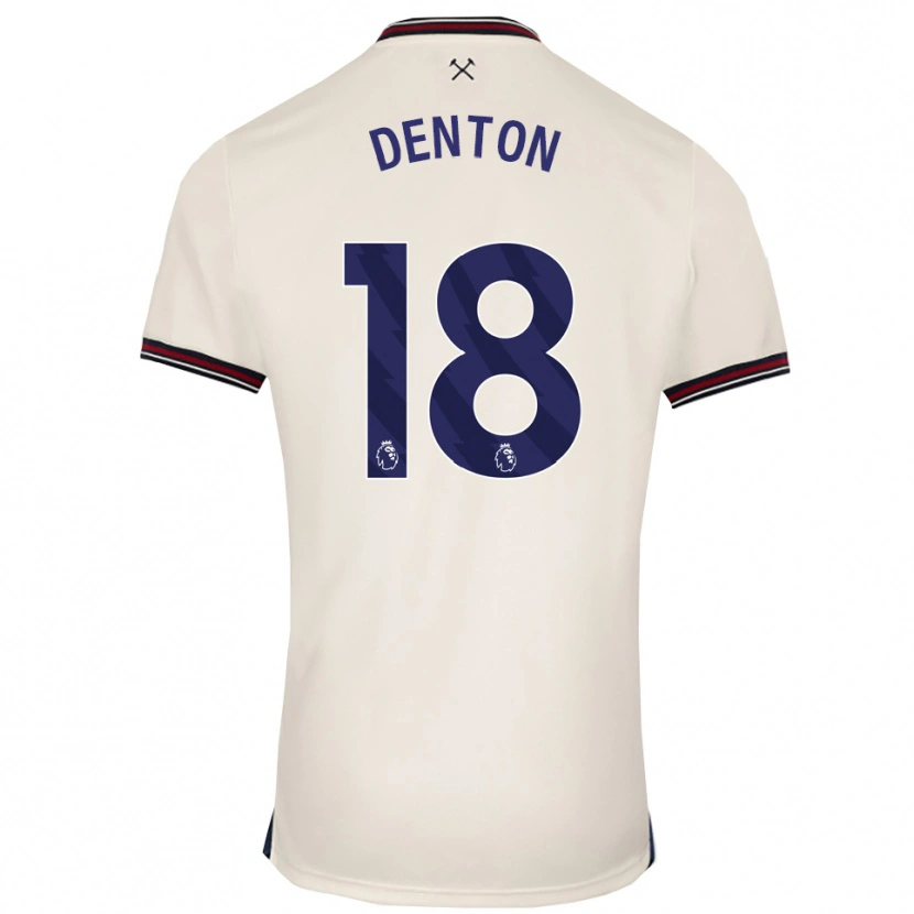 Danxen Män Anouk Denton #18 Benvit Bortatröja Matchtröjor 2025/26 Tröjor T-Tröja