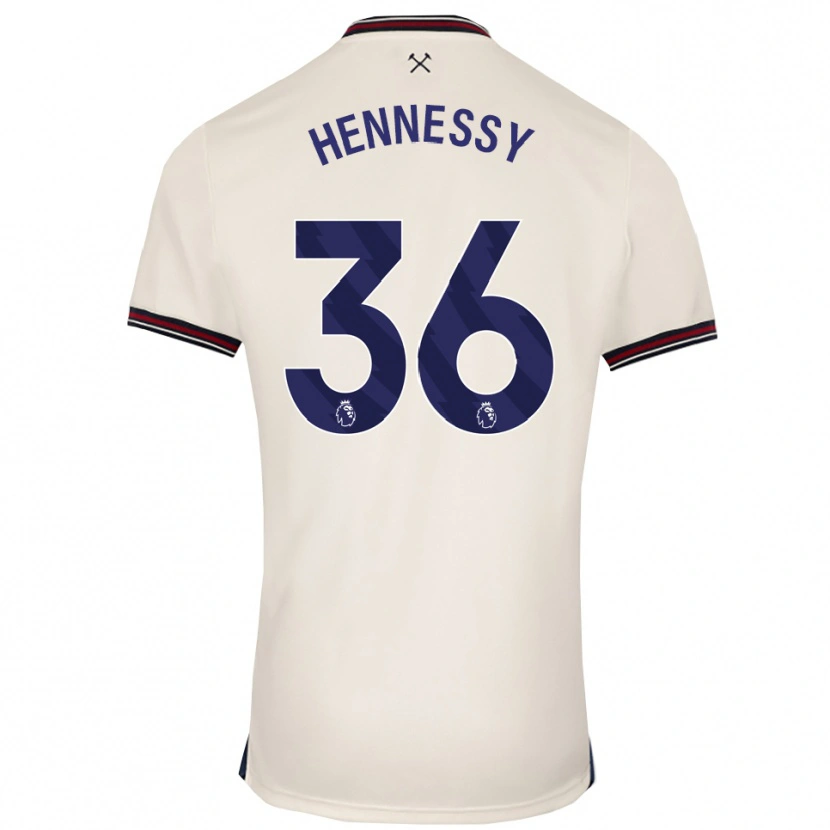 Danxen Män Alexandra Hennessy #36 Benvit Bortatröja Matchtröjor 2025/26 Tröjor T-Tröja