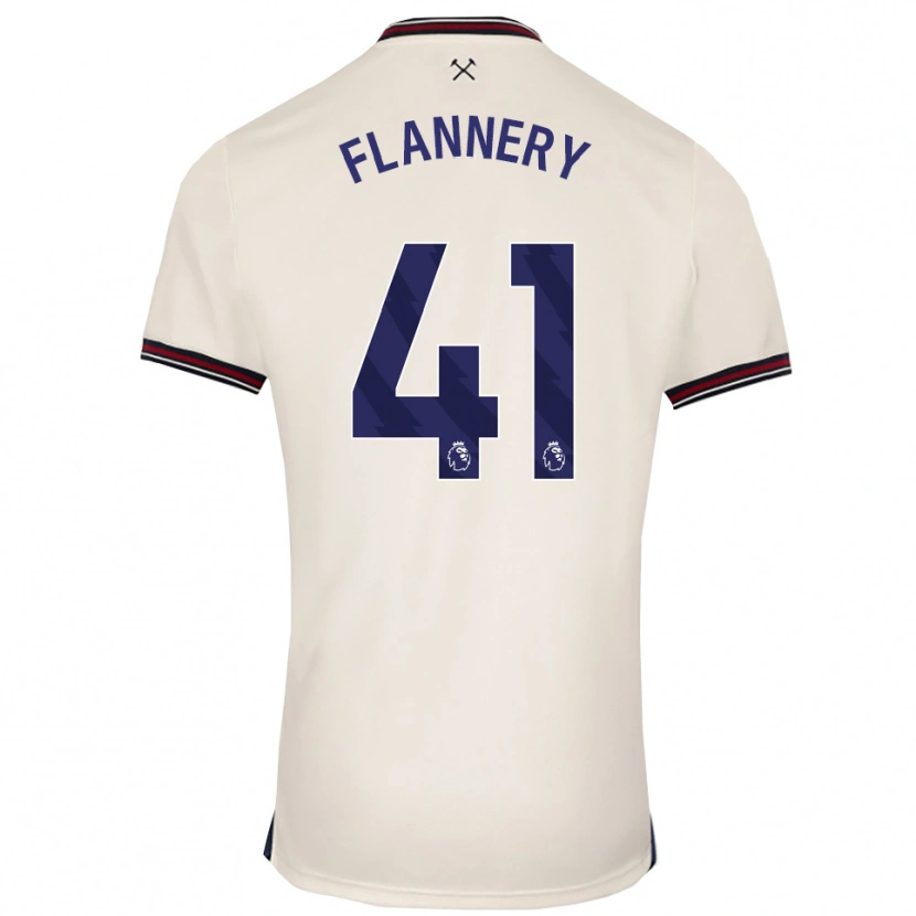 Danxen Män Keira Flannery #41 Benvit Bortatröja Matchtröjor 2025/26 Tröjor T-Tröja