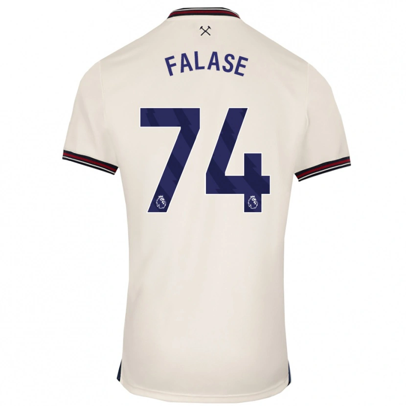 Danxen Män Asher Falase #74 Benvit Bortatröja Matchtröjor 2025/26 Tröjor T-Tröja