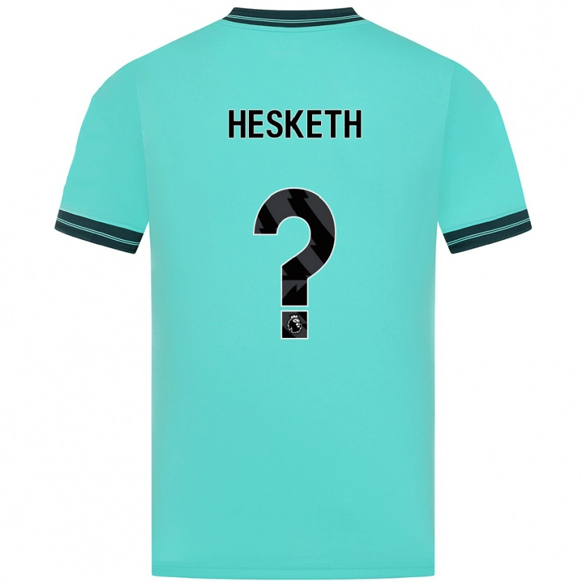 Danxen Män Owen Hesketh #0 Himmelsblå Grön Bortatröja Matchtröjor 2025/26 Tröjor T-Tröja