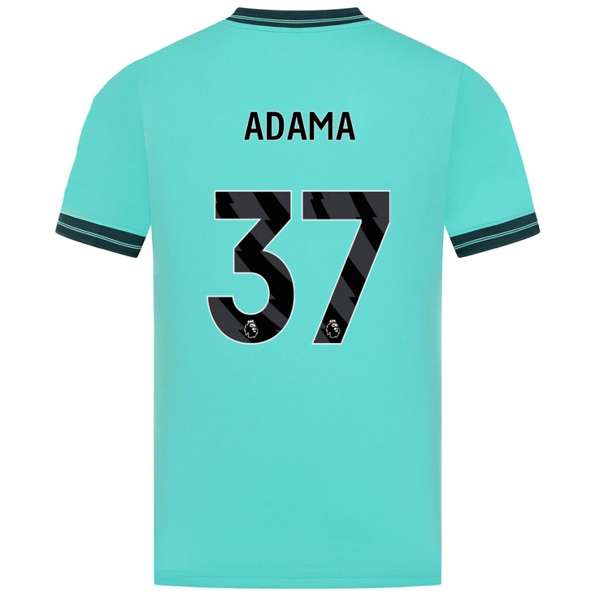 Danxen Män Adama Traore #37 Himmelsblå Grön Bortatröja Matchtröjor 2025/26 Tröjor T-Tröja