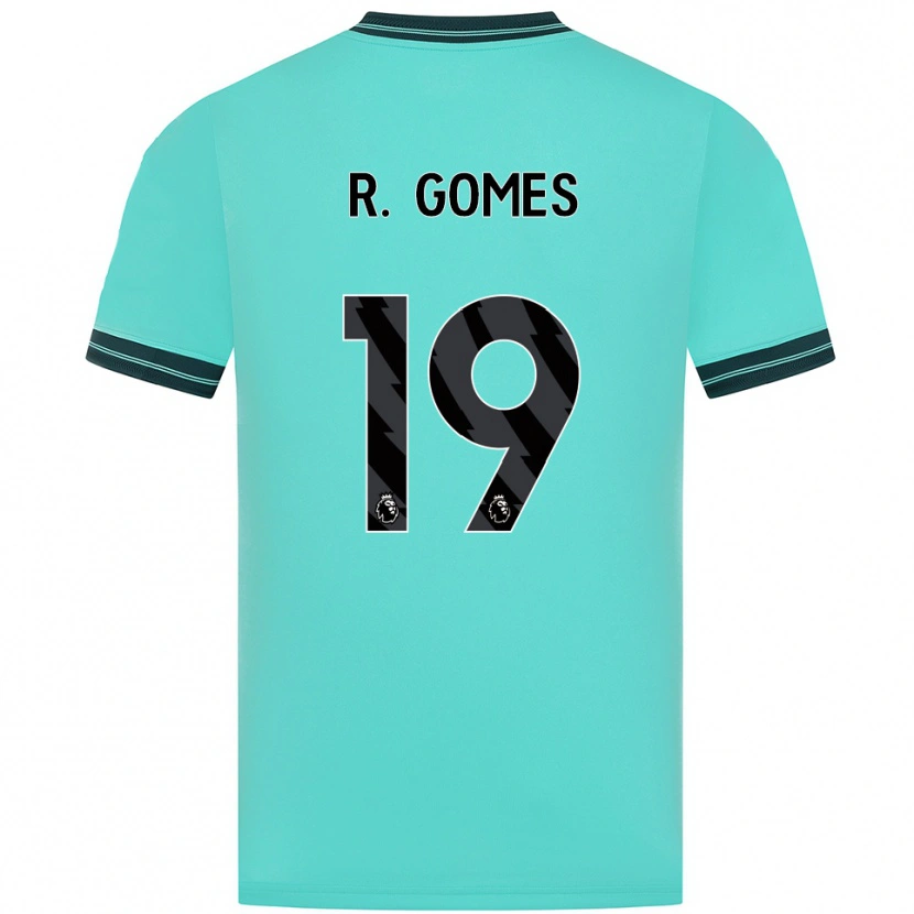 Danxen Män Rodrigo Gomes #19 Himmelsblå Grön Bortatröja Matchtröjor 2025/26 Tröjor T-Tröja
