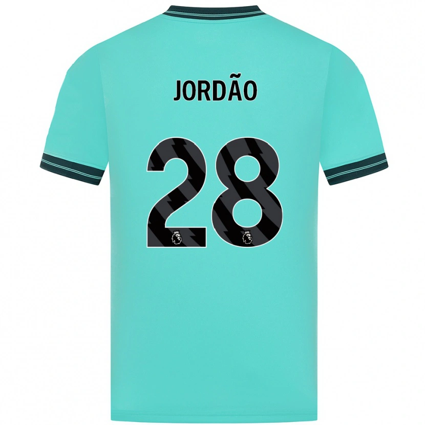 Danxen Män Bruno Jordão #28 Himmelsblå Grön Bortatröja Matchtröjor 2025/26 Tröjor T-Tröja