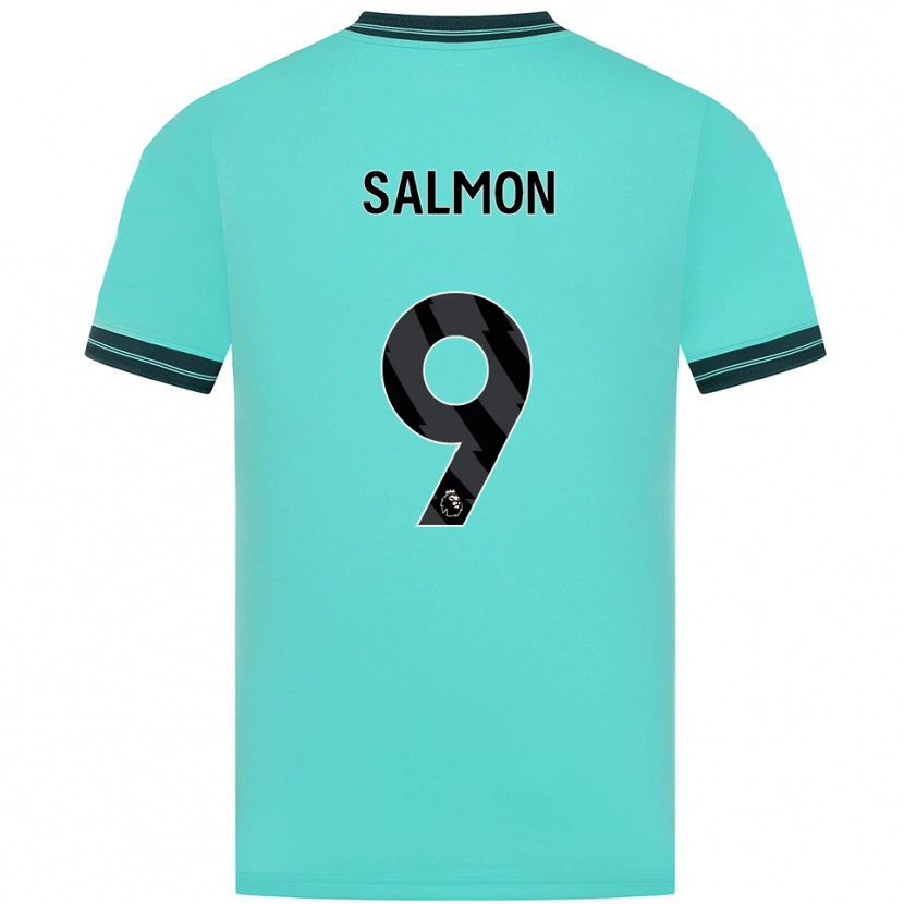 Danxen Män Fabian Salmon #9 Himmelsblå Grön Bortatröja Matchtröjor 2025/26 Tröjor T-Tröja
