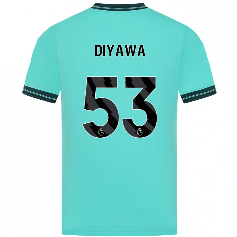 Danxen Män Aaron Keto Diyawa #53 Himmelsblå Grön Bortatröja Matchtröjor 2025/26 Tröjor T-Tröja