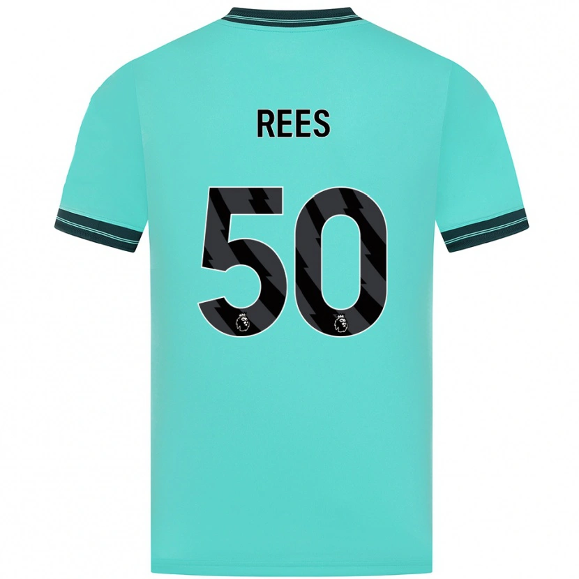 Danxen Män Mason Rees #50 Himmelsblå Grön Bortatröja Matchtröjor 2025/26 Tröjor T-Tröja
