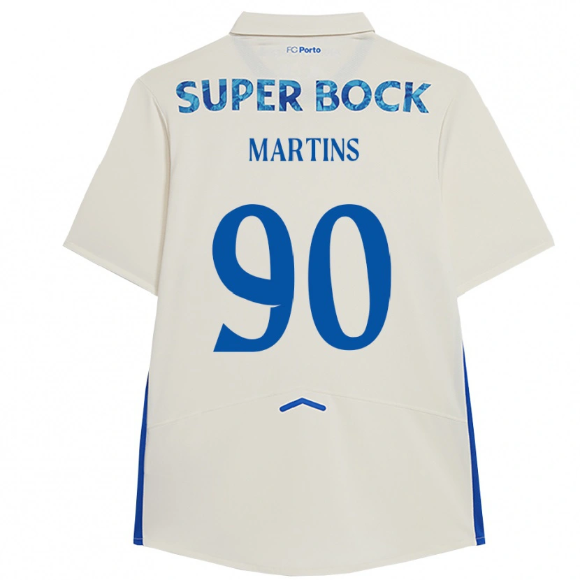 Danxen Män Gil Martins #90 Vit Blå Tredjesatsen Matchtröjor 2025/26 Tröjor T-Tröja