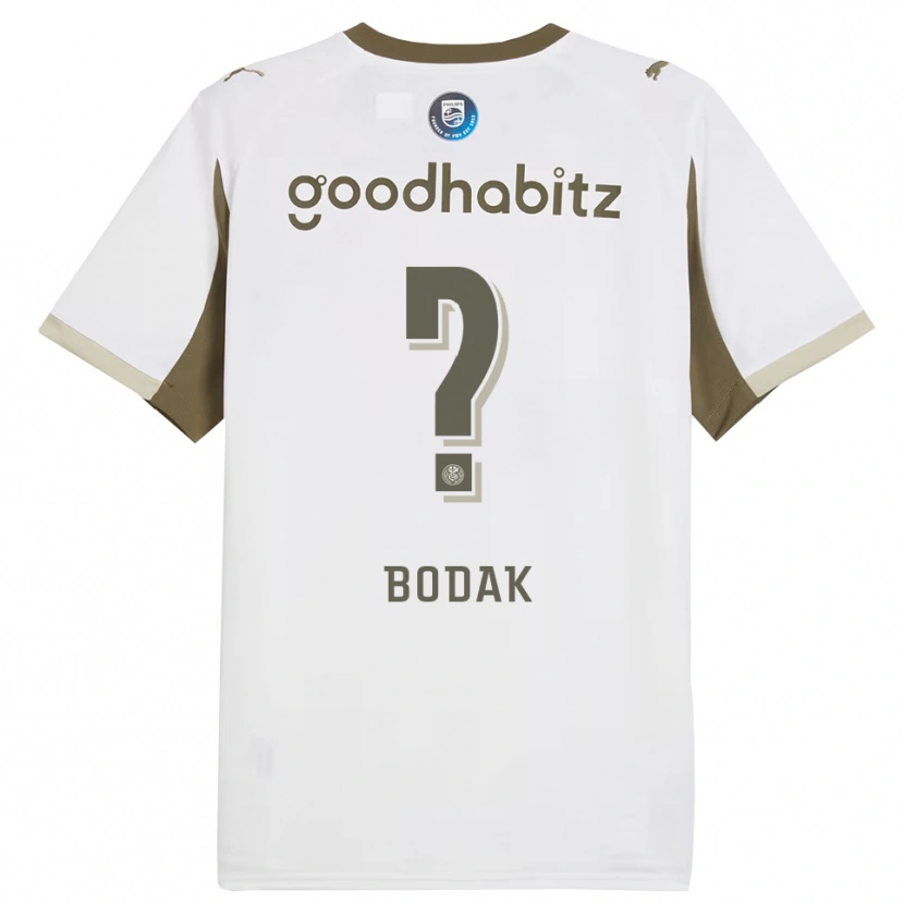 Danxen Män Tyrick Bodak #0 Vit Grå Tredjesatsen Matchtröjor 2025/26 Tröjor T-Tröja