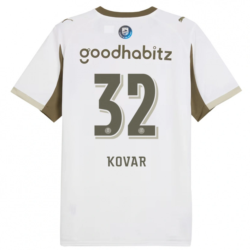 Danxen Män Matej Kovar #32 Vit Grå Tredjesatsen Matchtröjor 2025/26 Tröjor T-Tröja