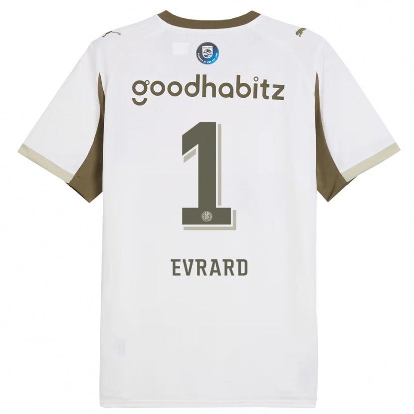 Danxen Män Nicky Evrard #1 Vit Grå Tredjesatsen Matchtröjor 2025/26 Tröjor T-Tröja
