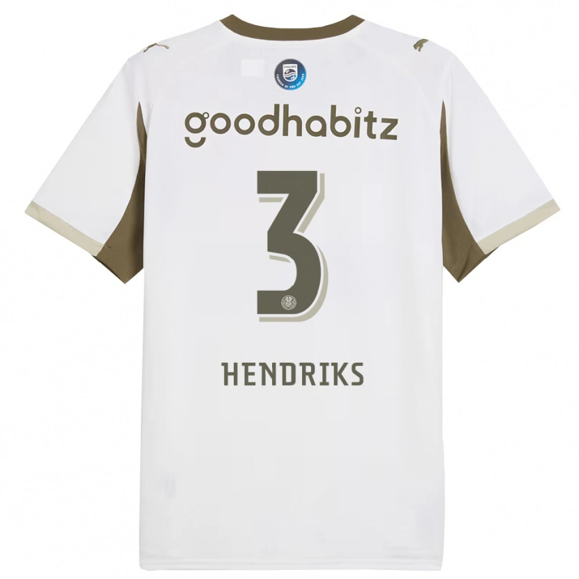 Danxen Män Gwyneth Hendriks #3 Vit Grå Tredjesatsen Matchtröjor 2025/26 Tröjor T-Tröja
