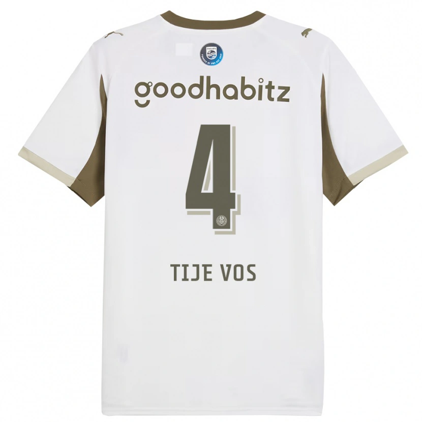 Danxen Män Tije Vos #4 Vit Grå Tredjesatsen Matchtröjor 2025/26 Tröjor T-Tröja