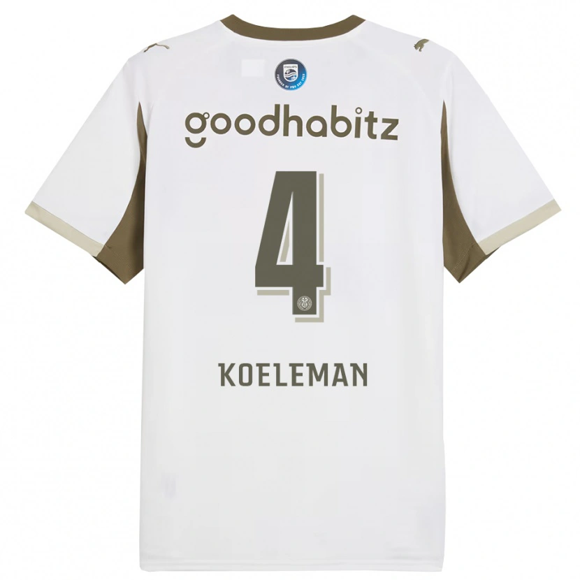 Danxen Män Senna Koeleman #4 Vit Grå Tredjesatsen Matchtröjor 2025/26 Tröjor T-Tröja