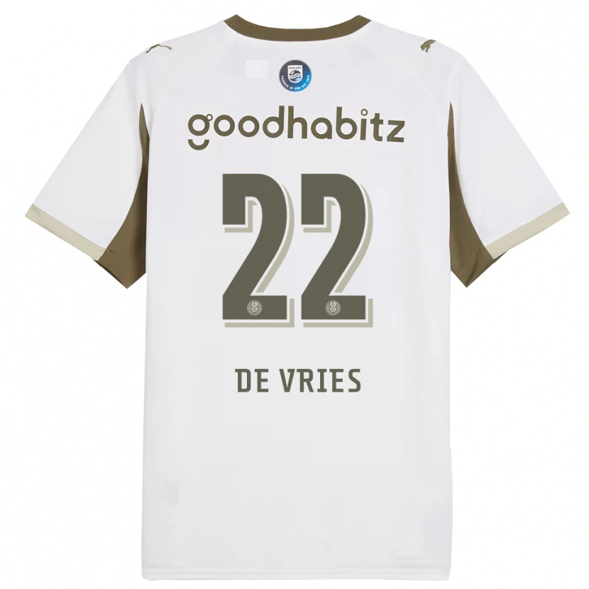 Danxen Män Lyam De Vries #22 Vit Grå Tredjesatsen Matchtröjor 2025/26 Tröjor T-Tröja