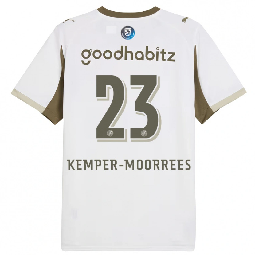 Danxen Män Myrthe Kemper-Moorrees #23 Vit Grå Tredjesatsen Matchtröjor 2025/26 Tröjor T-Tröja