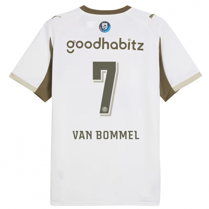 Danxen Män Ruben Van Bommel #7 Vit Grå Tredjesatsen Matchtröjor 2025/26 Tröjor T-Tröja