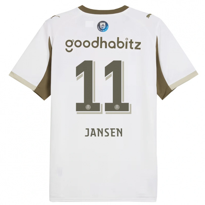 Danxen Män Renate Jansen #11 Vit Grå Tredjesatsen Matchtröjor 2025/26 Tröjor T-Tröja