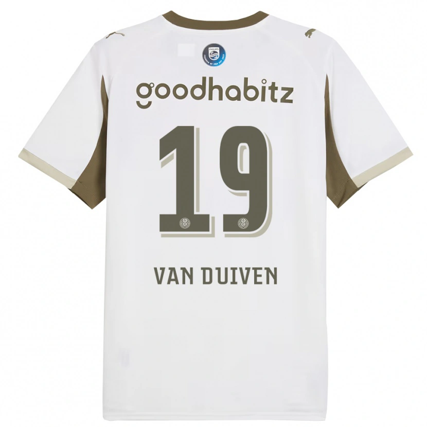 Danxen Män Jason Van Duiven #19 Vit Grå Tredjesatsen Matchtröjor 2025/26 Tröjor T-Tröja