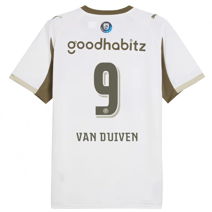 Danxen Män Robin Van Duiven #9 Vit Grå Tredjesatsen Matchtröjor 2025/26 Tröjor T-Tröja