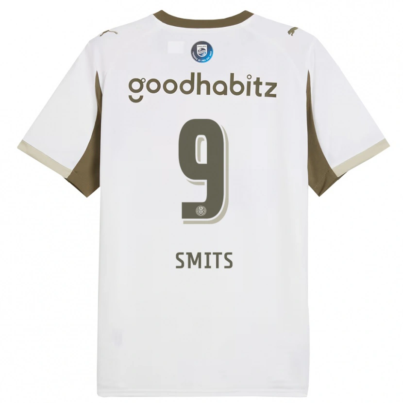 Danxen Män Joëlle Smits #9 Vit Grå Tredjesatsen Matchtröjor 2025/26 Tröjor T-Tröja