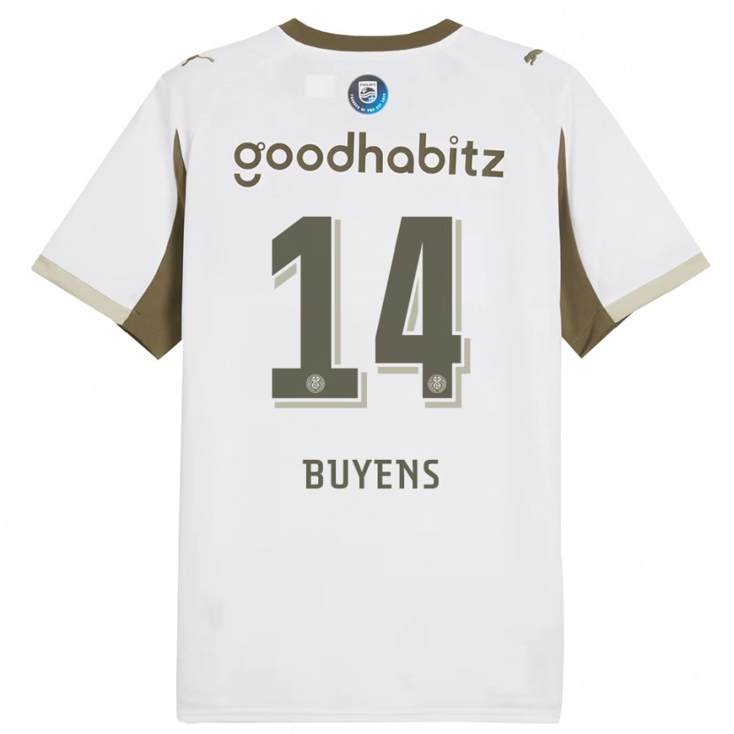 Danxen Män Mathieu Buyens #14 Vit Grå Tredjesatsen Matchtröjor 2025/26 Tröjor T-Tröja