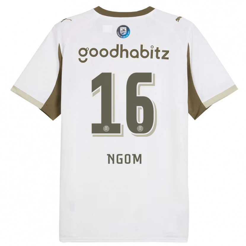 Danxen Män Khadim Ngom #16 Vit Grå Tredjesatsen Matchtröjor 2025/26 Tröjor T-Tröja