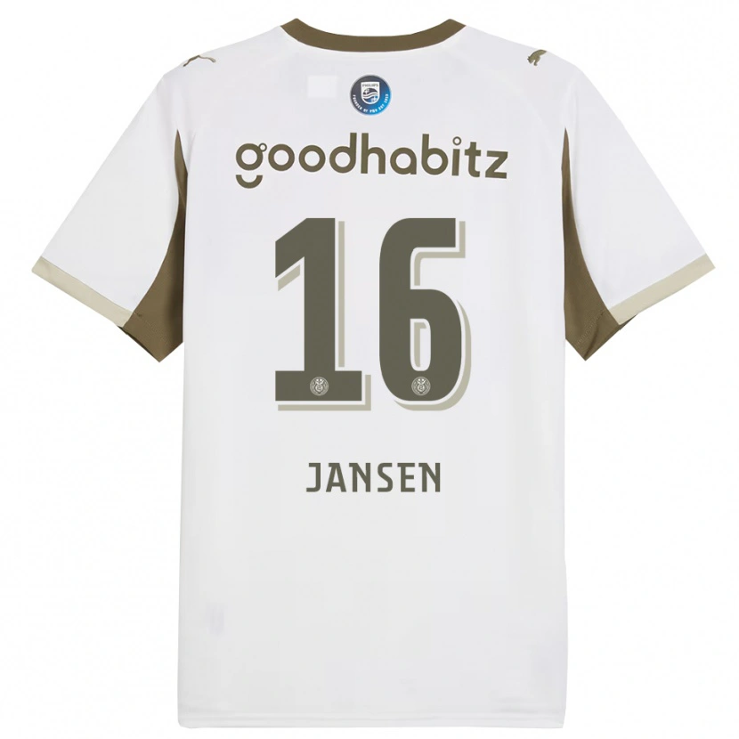 Danxen Män Sem Jansen #16 Vit Grå Tredjesatsen Matchtröjor 2025/26 Tröjor T-Tröja