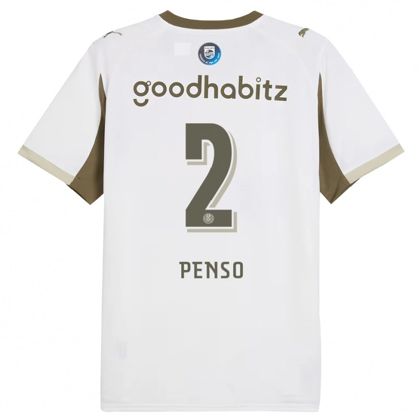 Danxen Män Kyano Penso #2 Vit Grå Tredjesatsen Matchtröjor 2025/26 Tröjor T-Tröja